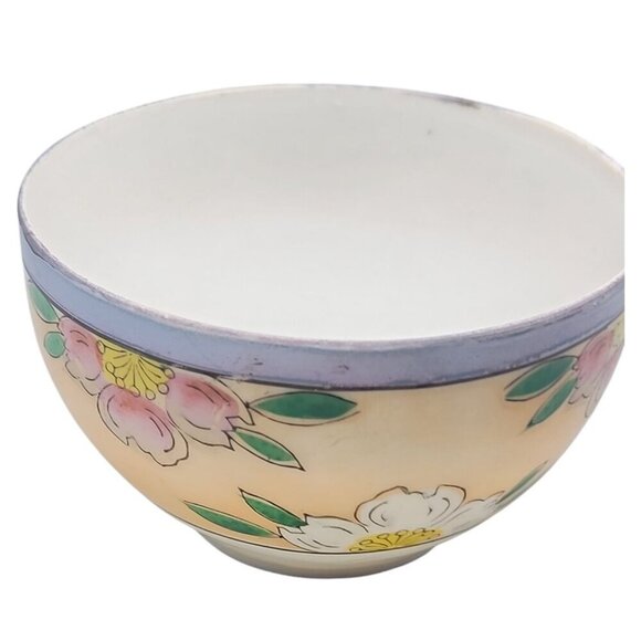 Teacup & Saucer Japanese Lusterware Floral Design Irridescent Glaze 8oz Cup VTG - Picture 10 of 10